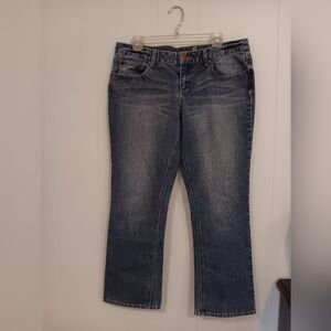 American Rag 13 Short Curvy Boot Cut Jeans Mid Rise Light Medium Wash